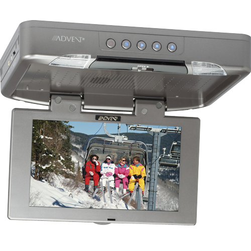 ADV8SF - Compact design, 8.5 inch LCD monitor with built-in side load DVD player in titanium finish