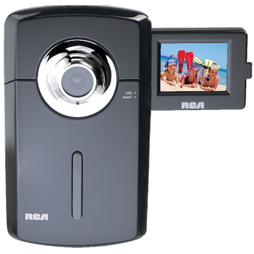 EZ1010 - Digital camcorder with 1.5 inch flip-out display and tripod (black)