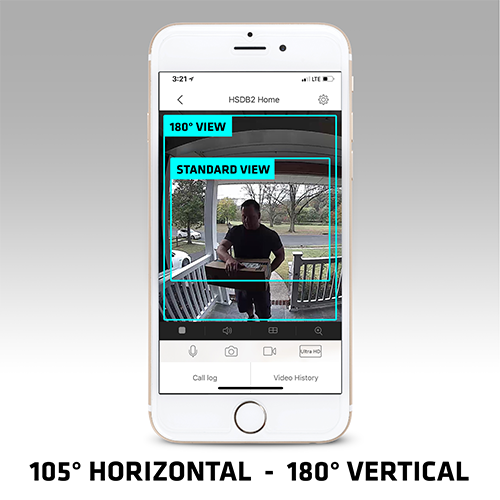 HSDB2A - Video  Doorbell  Camera  with  HD  Live  Stream  and  Free  Recording