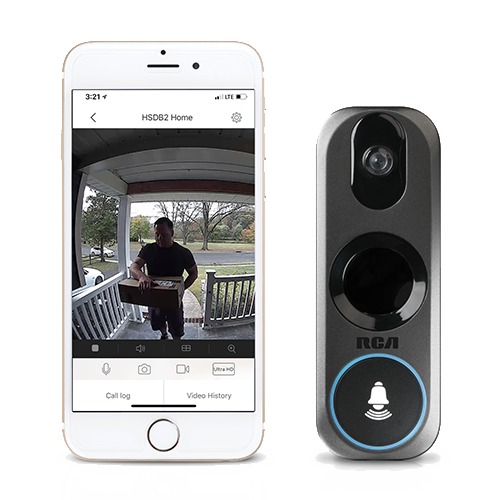 HSDB2A - Video  Doorbell  Camera  with  HD  Live  Stream  and  Free  Recording