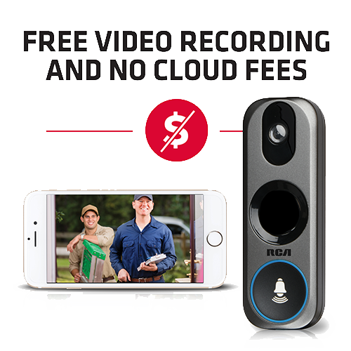 HSDB2A - Video  Doorbell  Camera  with  HD  Live  Stream  and  Free  Recording