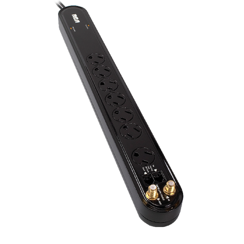 PS27210BR - 7 outlet surge protector for phone, fax, and modem lines