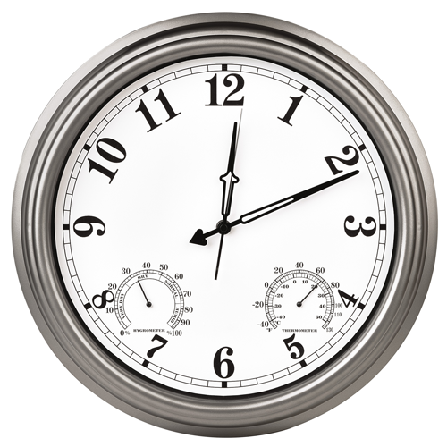 RCOWC16SW - 16" Display Outdoor/Indoor Wall Clock