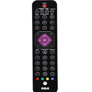 RCRTBL04BE - 4 Device Universal Ultra-Slim Remote Control