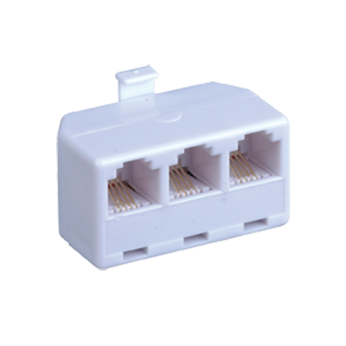 TP203WHR - Modular Triplex 2-Line Jack