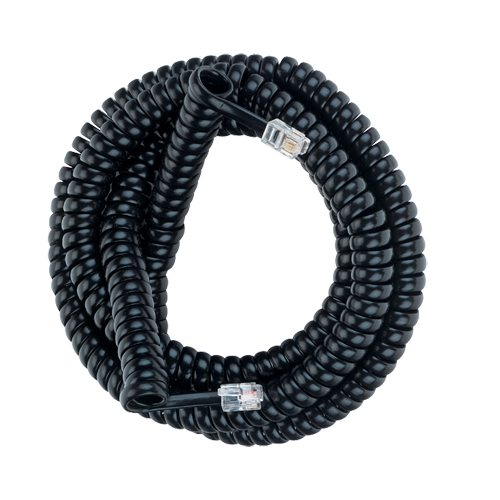 TP282BLR - 25 Foot Handset Coil Cord in Black Color