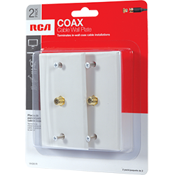 VH261R - Coax Wall Plate White - 2 pack