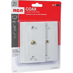 VH261R - Coax Wall Plate White - 2 pack